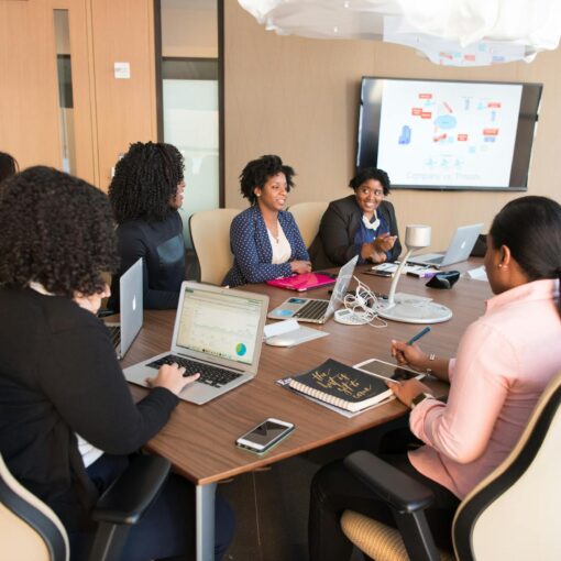 employees having a board meeting