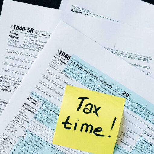 tax documents on the table