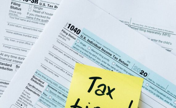 tax documents on the table